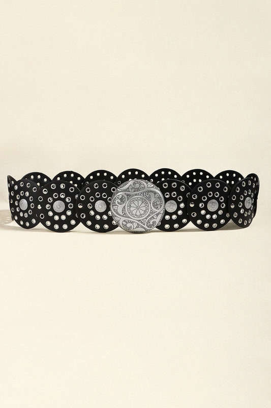 Vintage PU Leather Wide Belt - The Boutie Shop