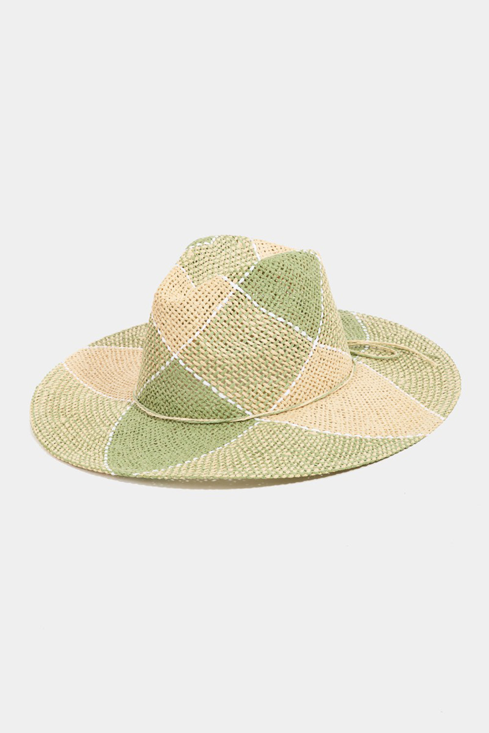 Fame Contrast Straw Braid Hat - The Boutie Shop