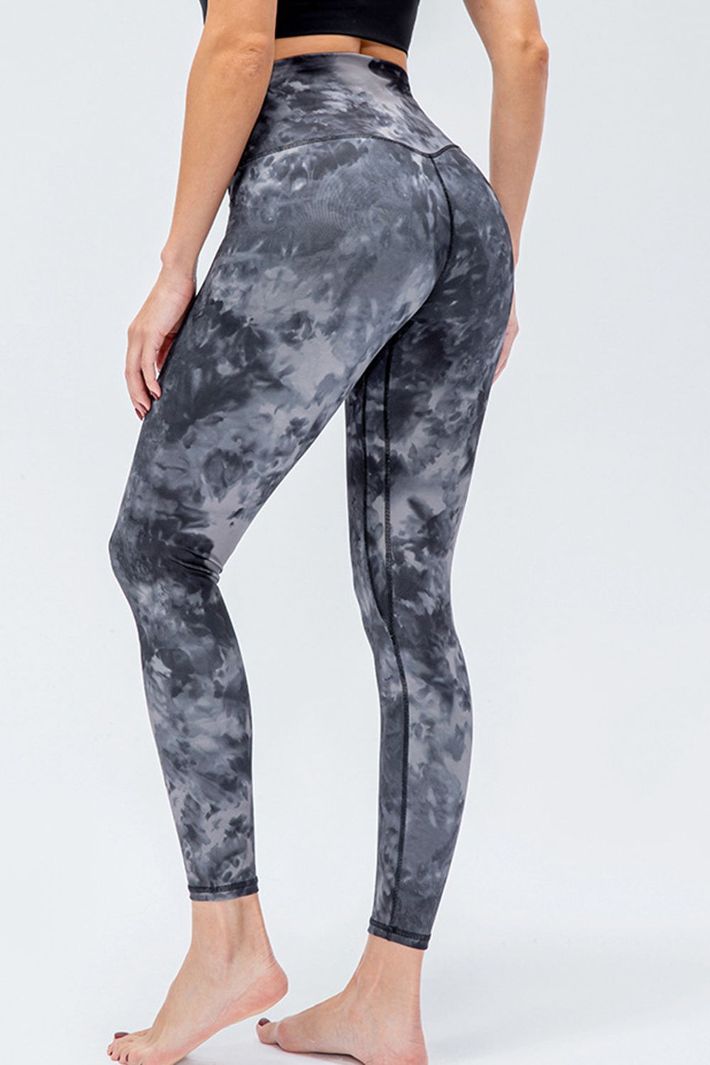 Wide Waistband Slim Fit Active Leggings - The Boutie Shop