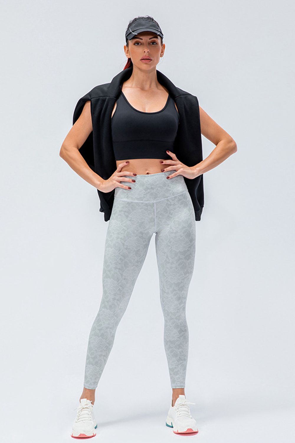 Wide Waistband Slim Fit Active Leggings - The Boutie Shop