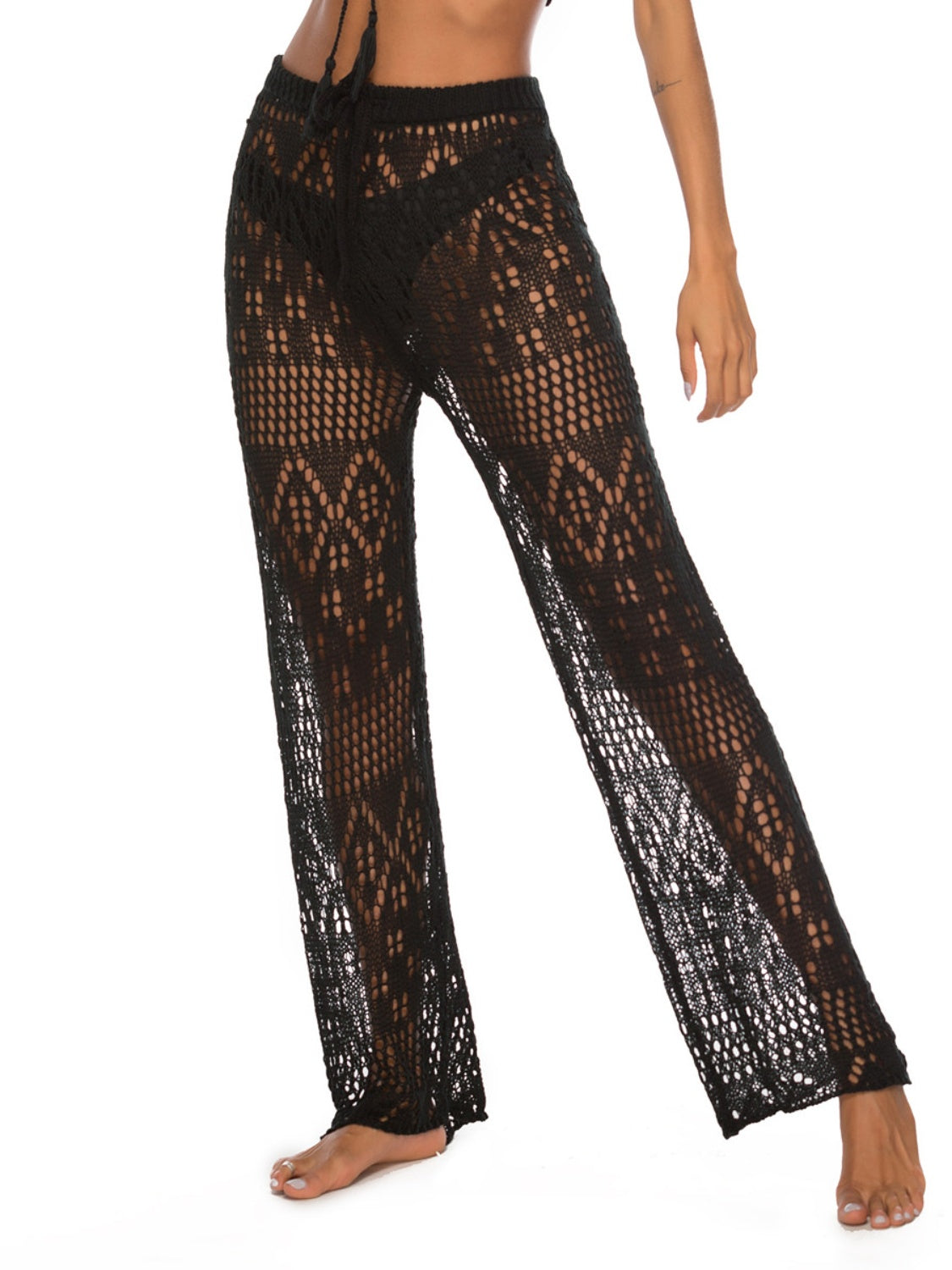 Cutout Straight Swim Pants - The Boutie Shop