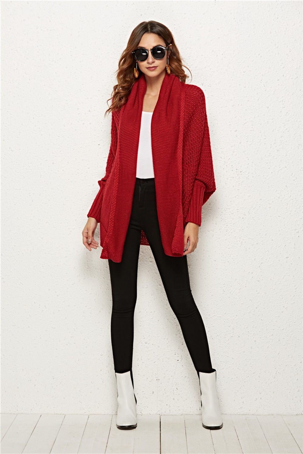 Angel Wings Open Front Batwing Sleeve Cardigan - The Boutie Shop