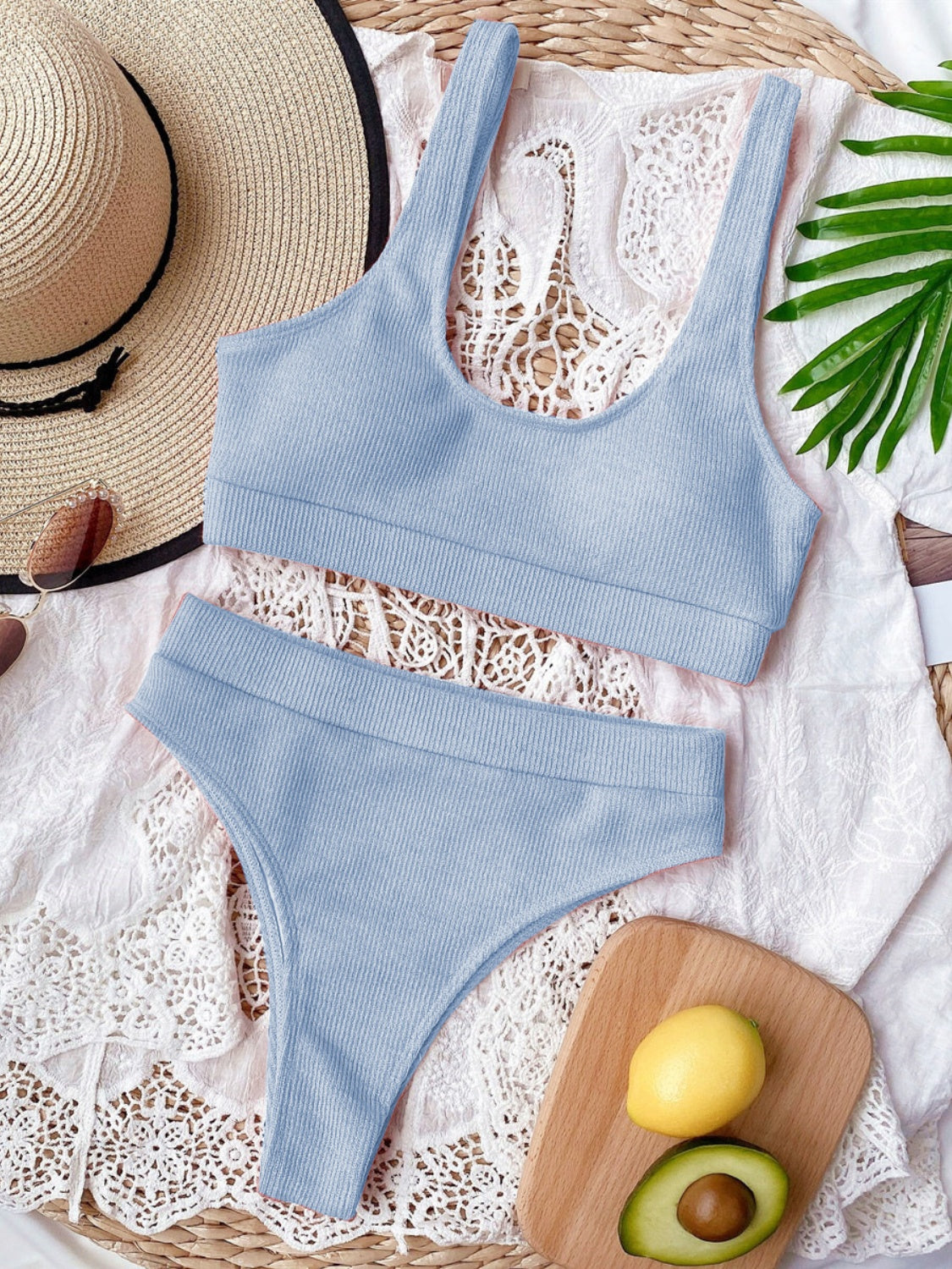 Scoop Neck Wide Strap Two-Piece Swim Set - The Boutie Shop