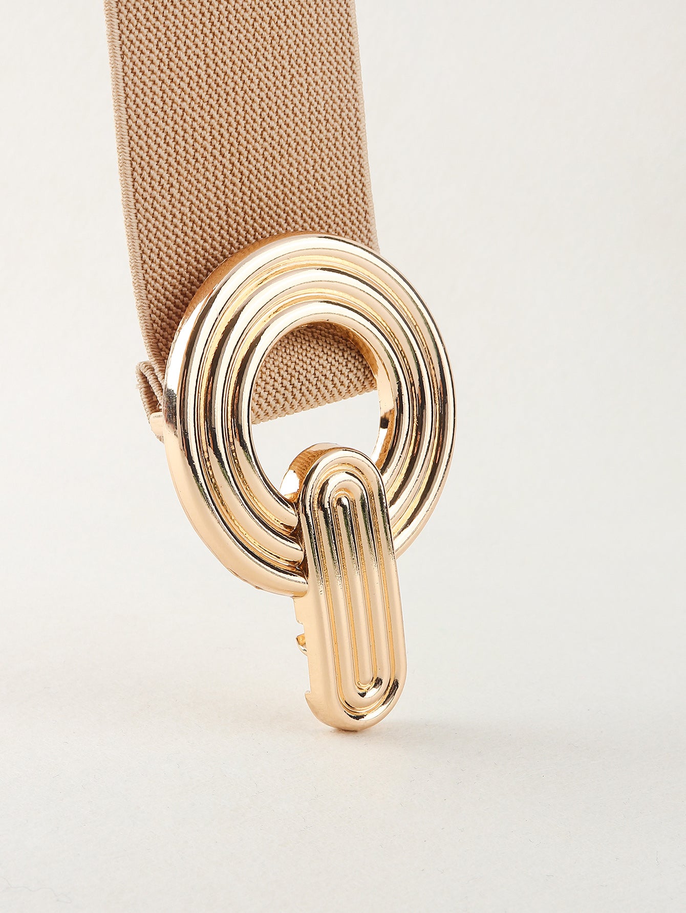 Geometric Buckle Elastic Wide Belt - The Boutie Shop