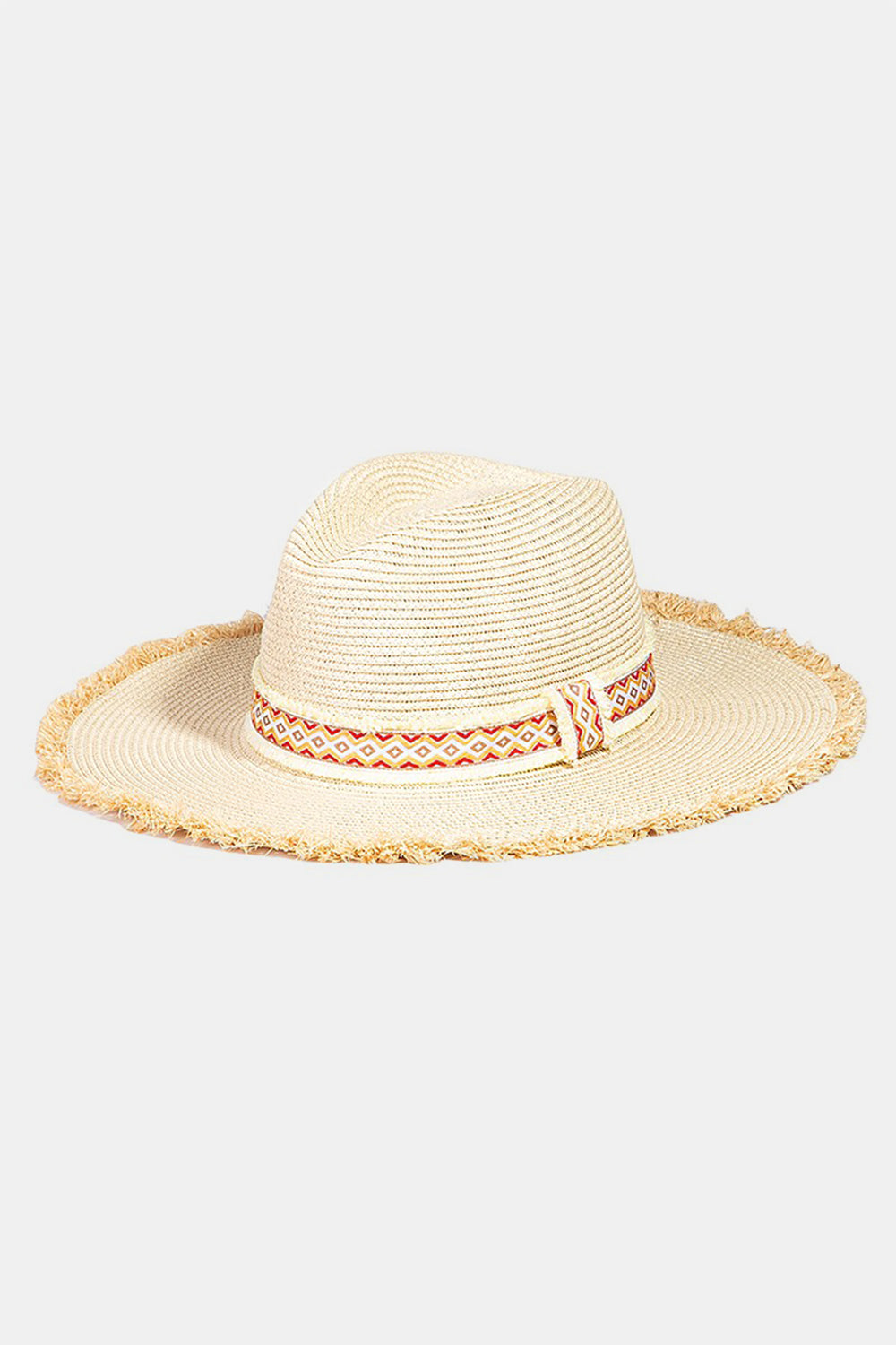 Fame Geometric Raw Hem Hat - The Boutie Shop