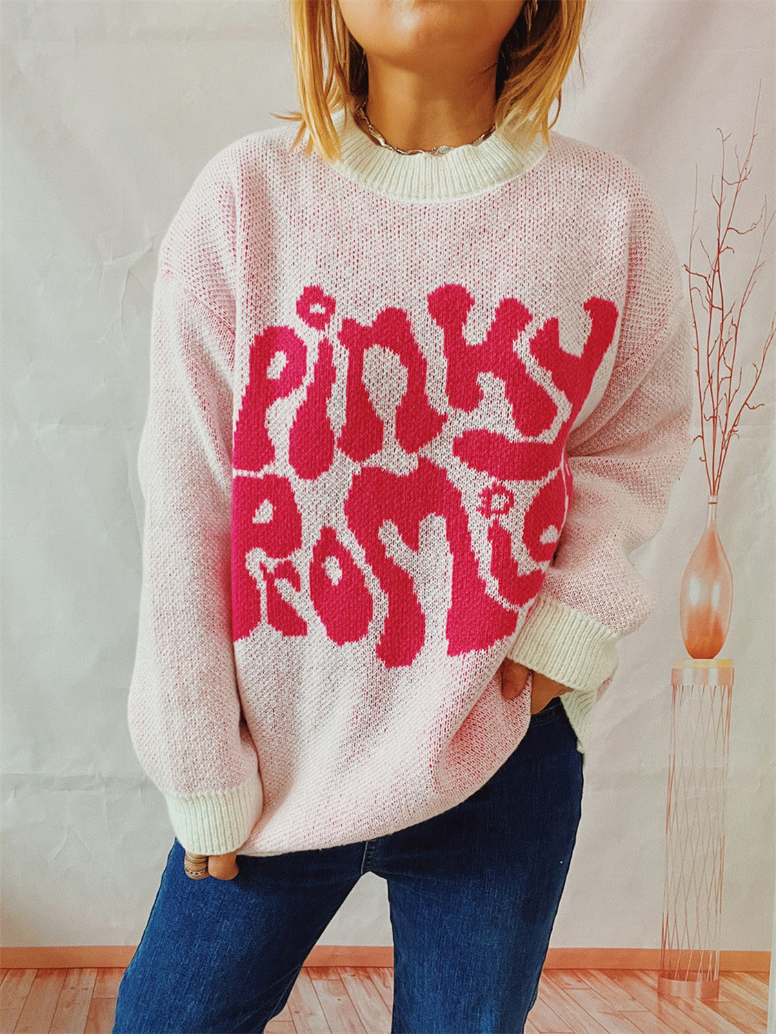 PINKY PROMISE Graphic Sweater - The Boutie Shop