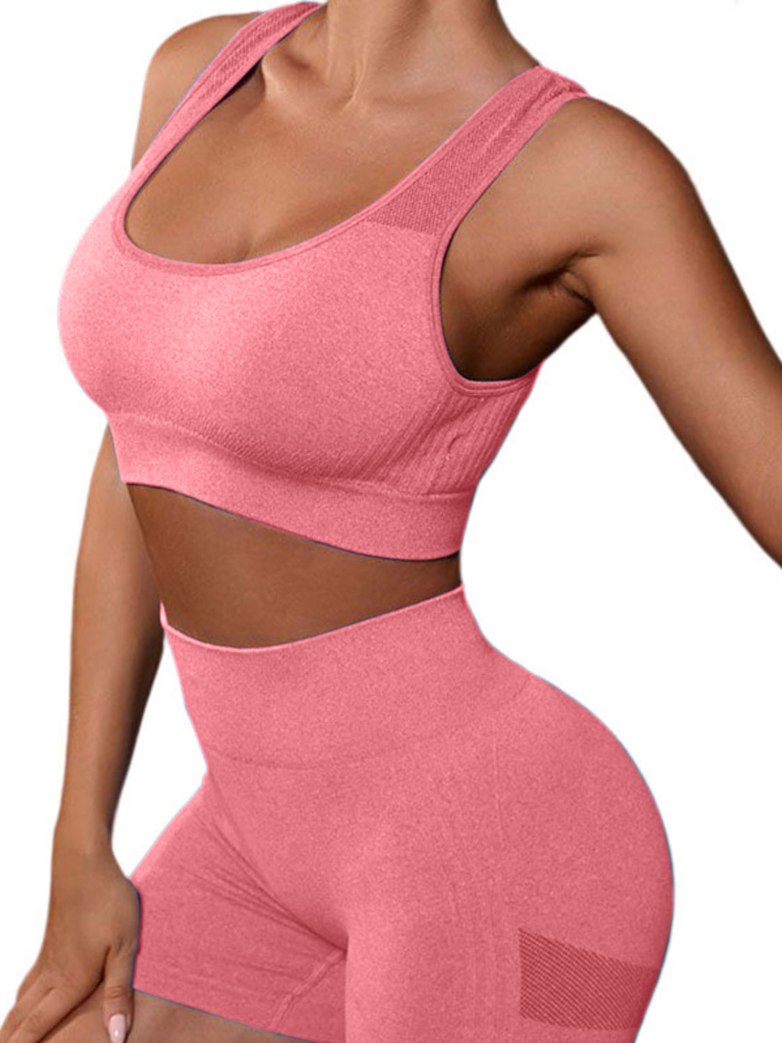 Cutout Scoop Neck Tank and Shorts Active Set - The Boutie Shop