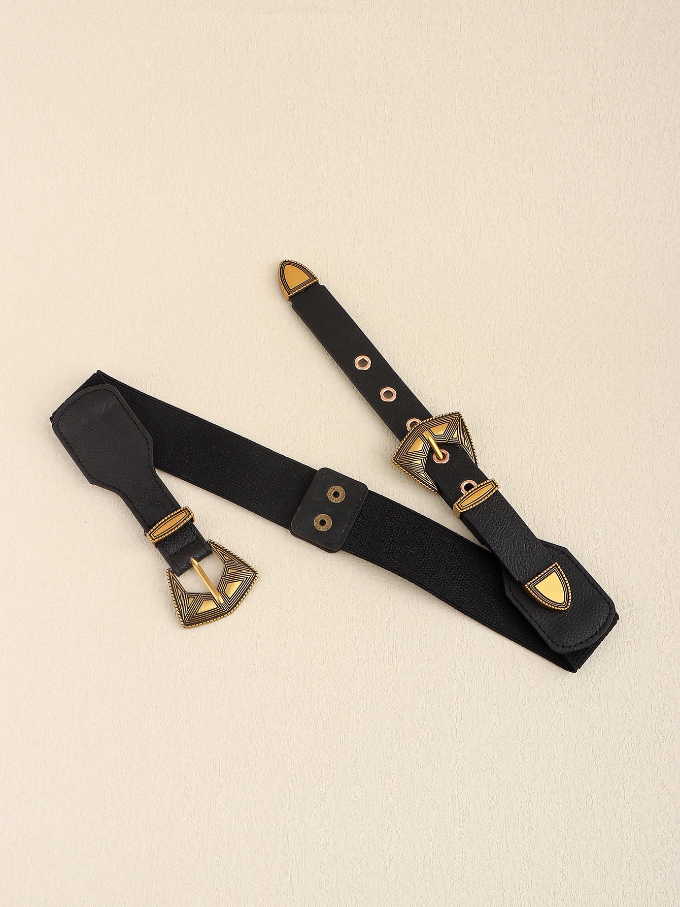 Double Buckle PU Leather Belt - The Boutie Shop