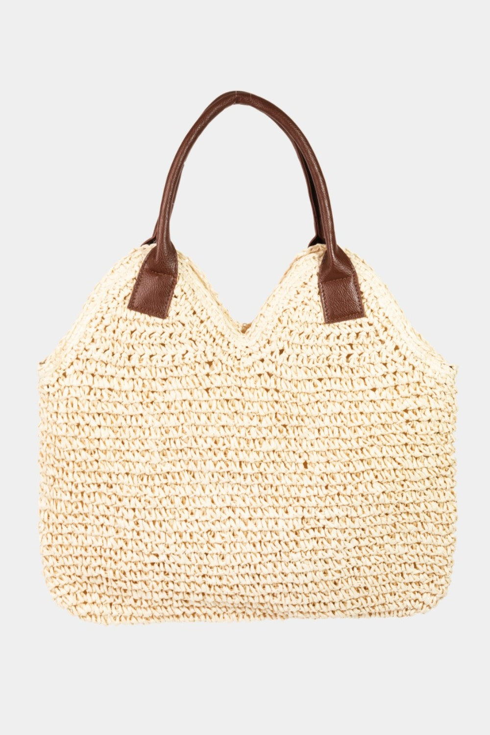 Fame Straw Braided Faux Leather Strap Shoulder Bag - The Boutie Shop