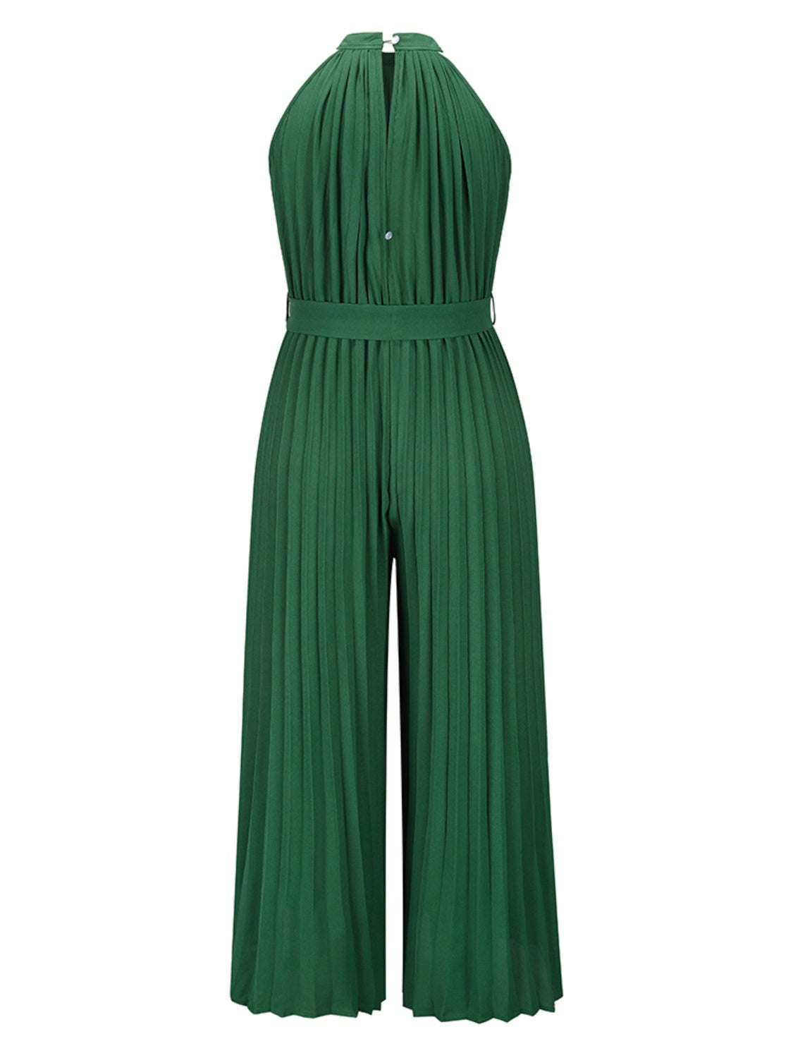 Cutout Tied Pleated Sleeveless Jumpsuit - The Boutie Shop