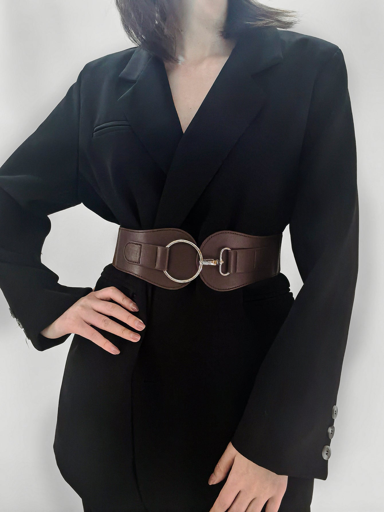 PU Elastic Wide Belt - The Boutie Shop