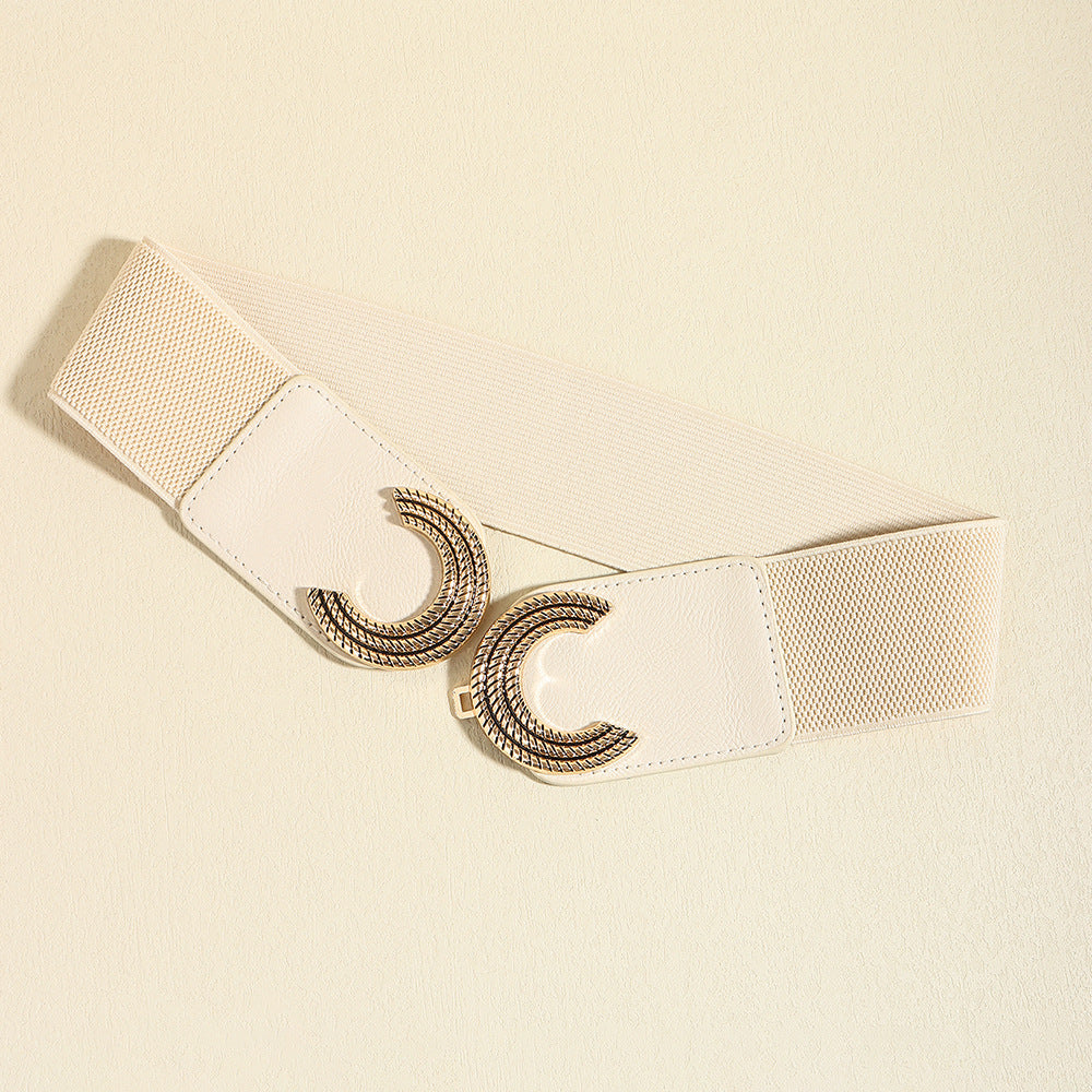 Double C Buckle Elastic Belt - The Boutie Shop