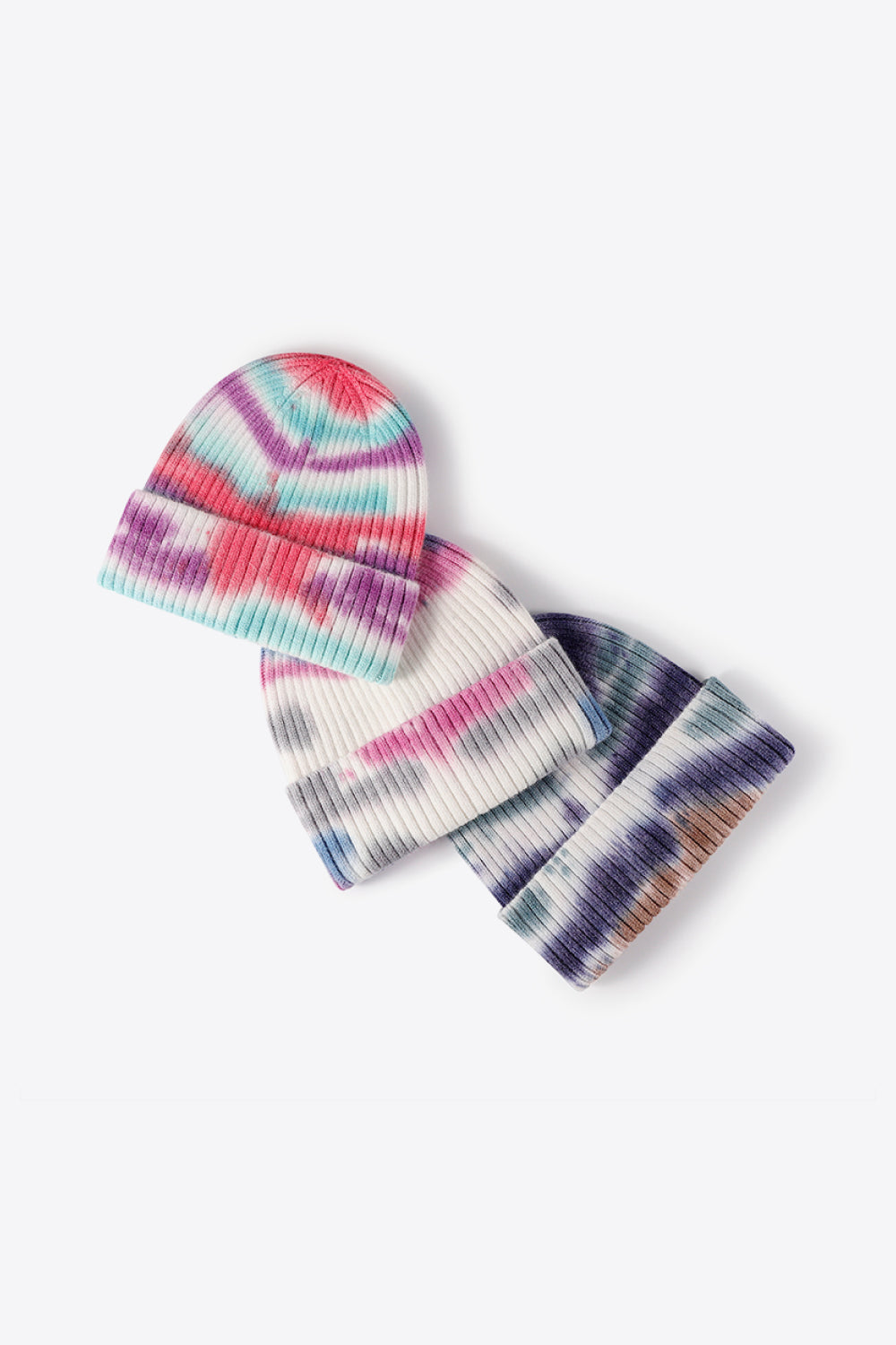 Tie-Dye Ribbed Knit Beanie