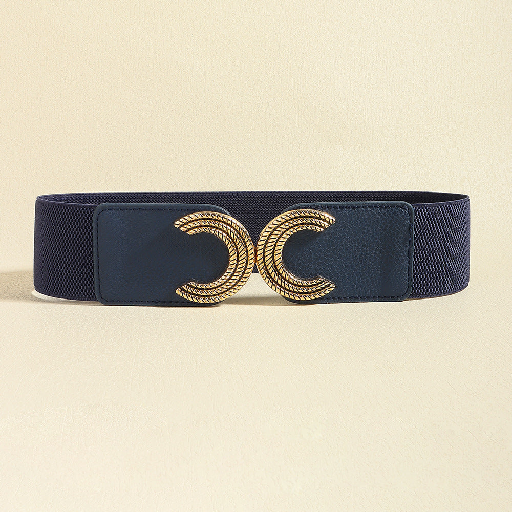 Double C Buckle Elastic Belt - The Boutie Shop