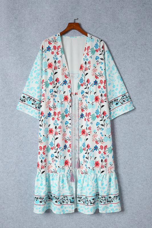 Printed Open Front Cover-Up - The Boutie Shop