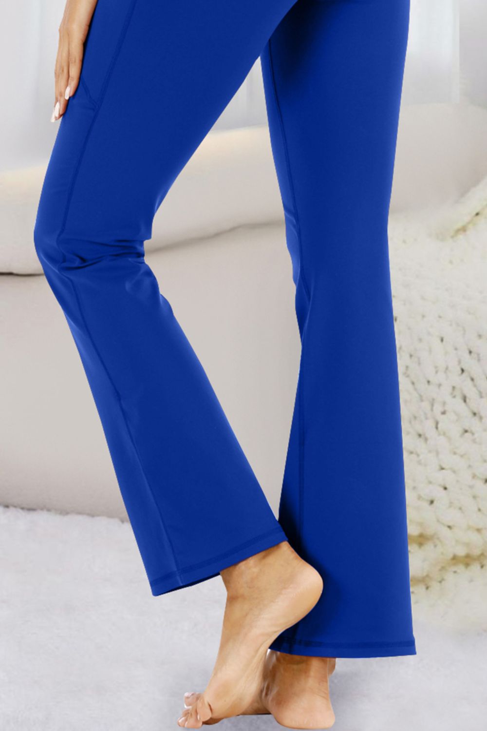 Pocketed High Waist Active Pants - The Boutie Shop