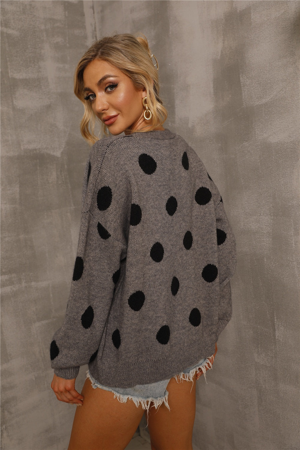 Angel Wings Polka Dot Open Front Cardigan - The Boutie Shop