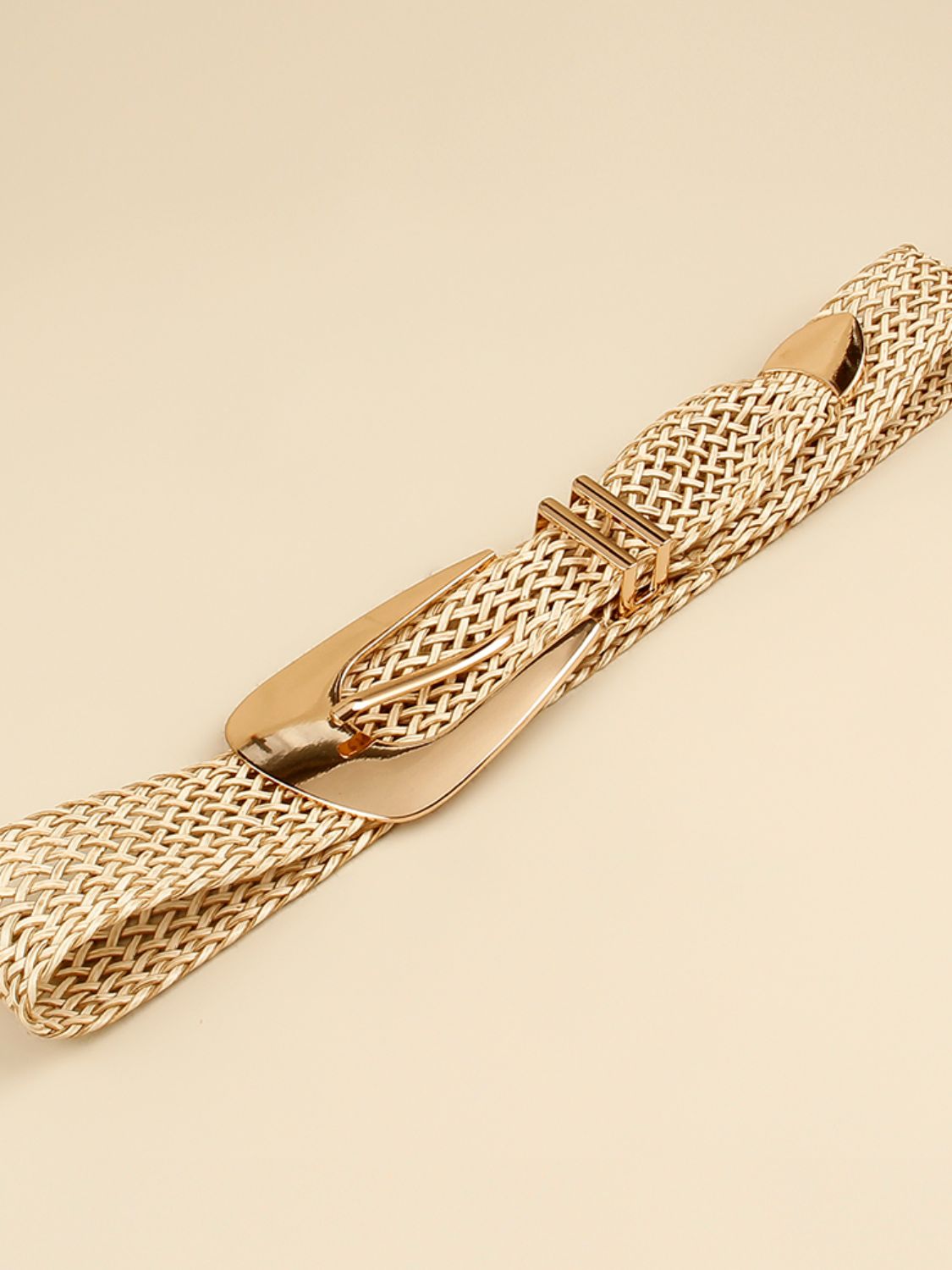 Irregular Buckle Braid Belt - The Boutie Shop