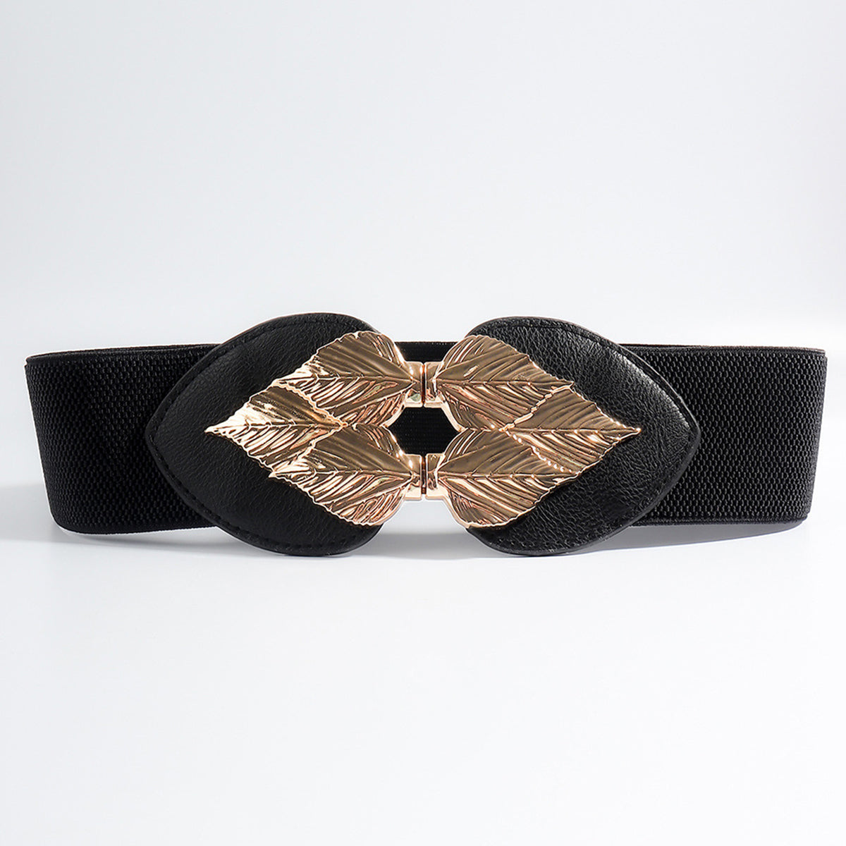 Alloy Leaf Buckle Elastic Belt - The Boutie Shop