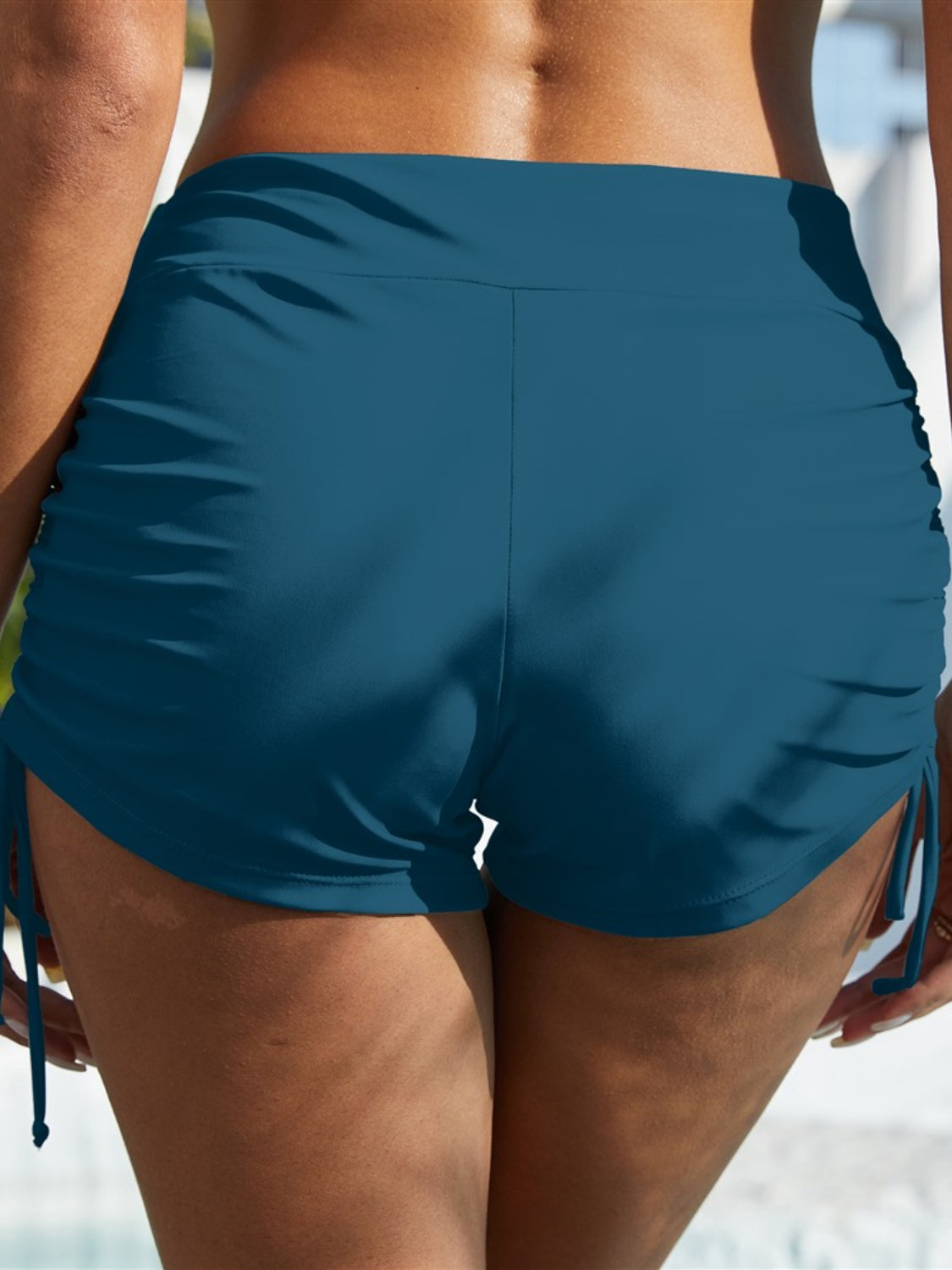 FAM-FAM Drawstring Mid-Rise Waist Swim Shorts - The Boutie Shop