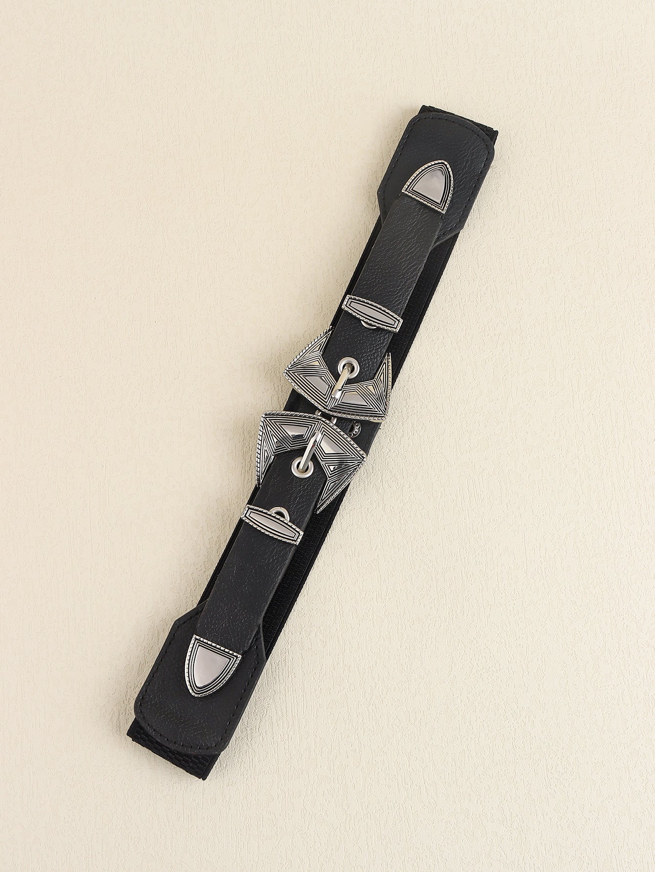 Double Buckle PU Leather Belt - The Boutie Shop