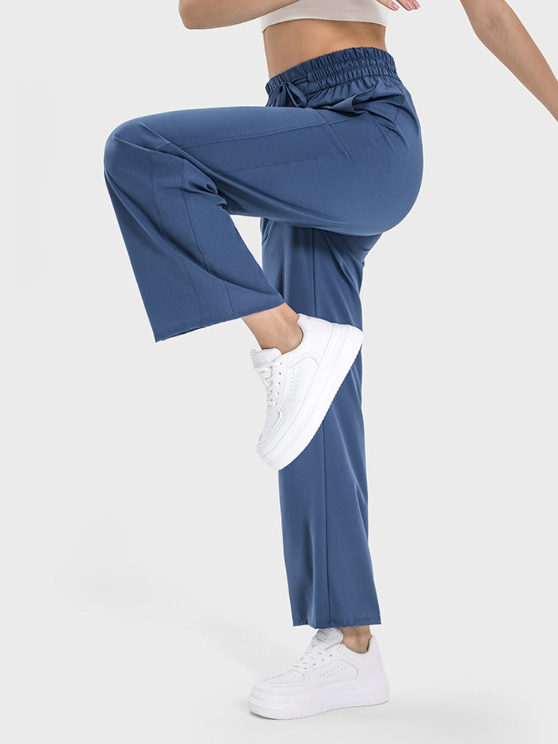 Millennia Drawstring Pocketed Active Pants - The Boutie Shop