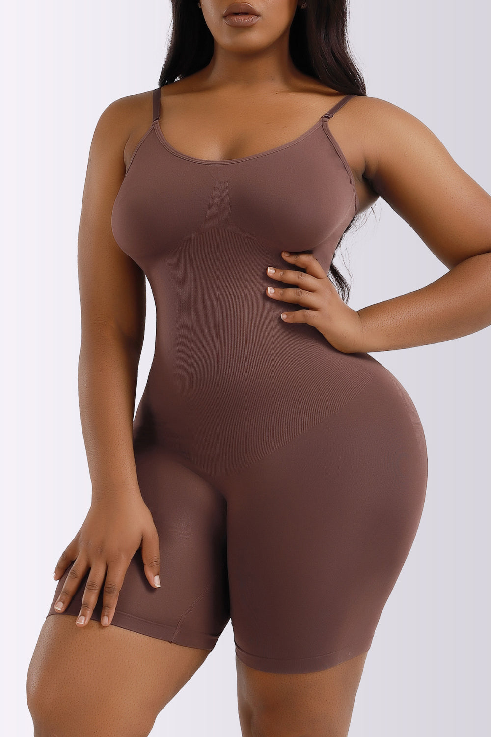 Full Size Spaghetti Strap Shaping Romper - The Boutie Shop