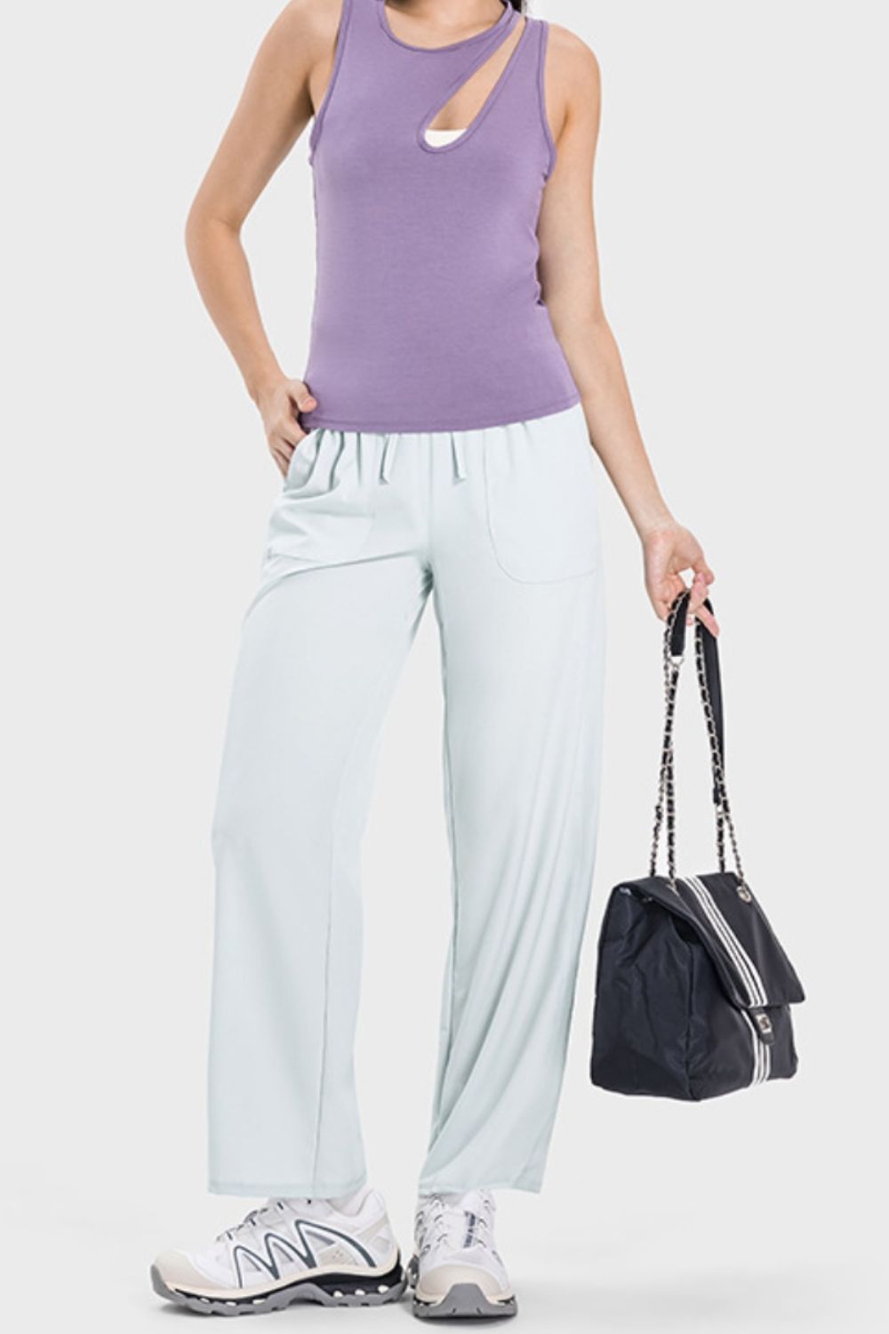 Millennia Drawstring Pocketed Active Pants - The Boutie Shop