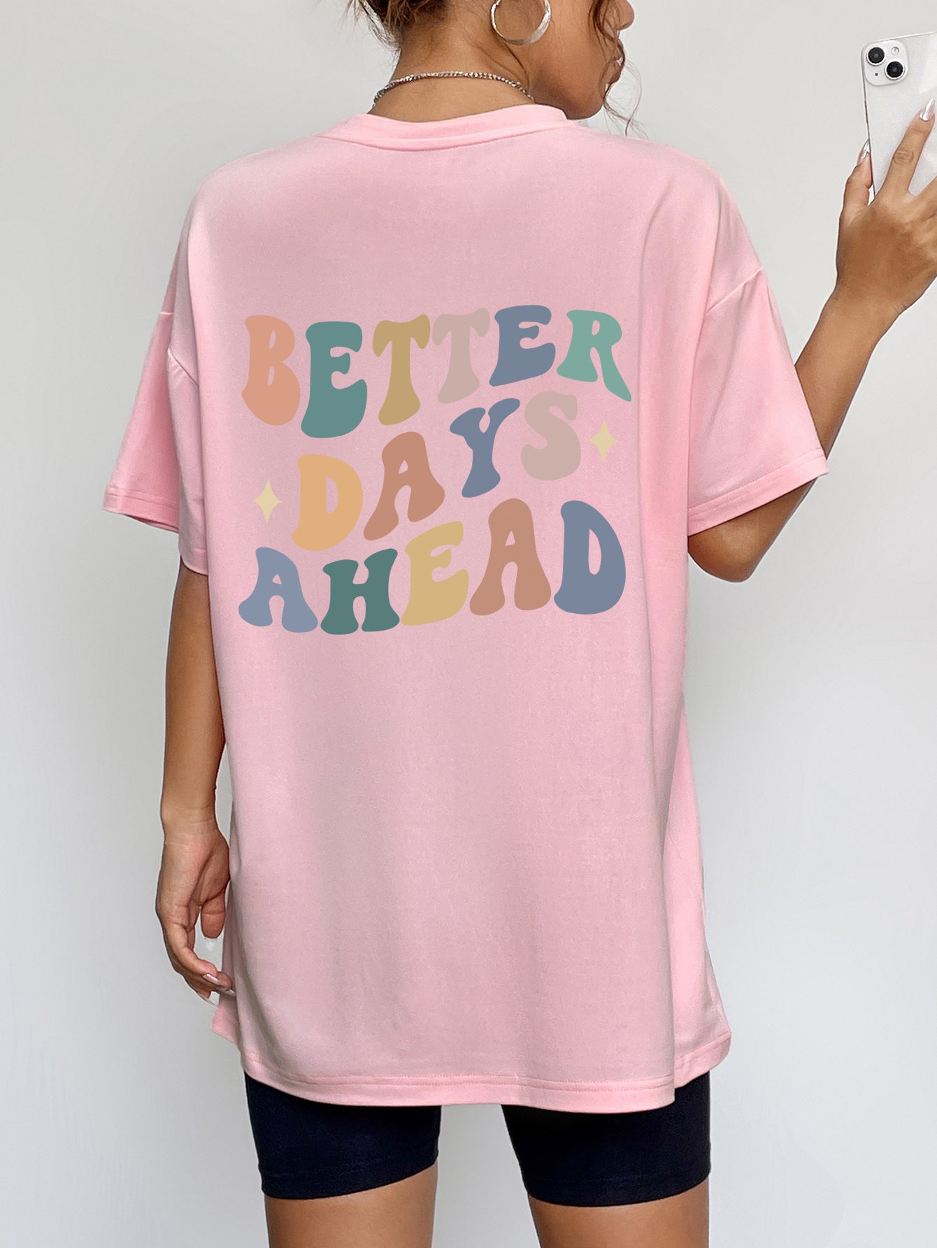 BETTER DAYS AHEAD Round Neck T-Shirt - The Boutie Shop