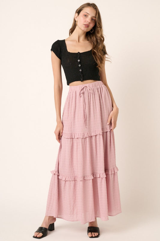 Mittoshop Drawstring High Waist Frill Skirt - The Boutie Shop