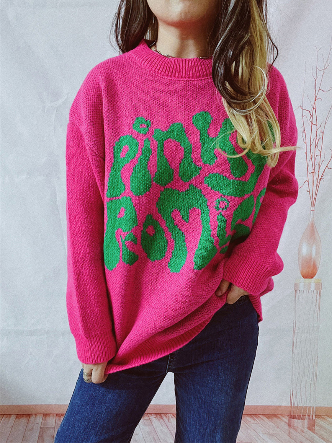 PINKY PROMISE Graphic Sweater - The Boutie Shop