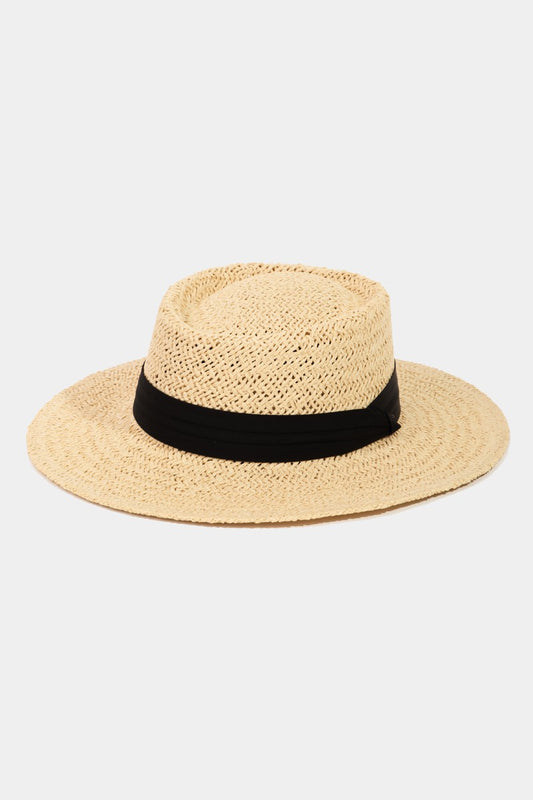 Fame Straw Braided Pork Pie Hat - The Boutie Shop