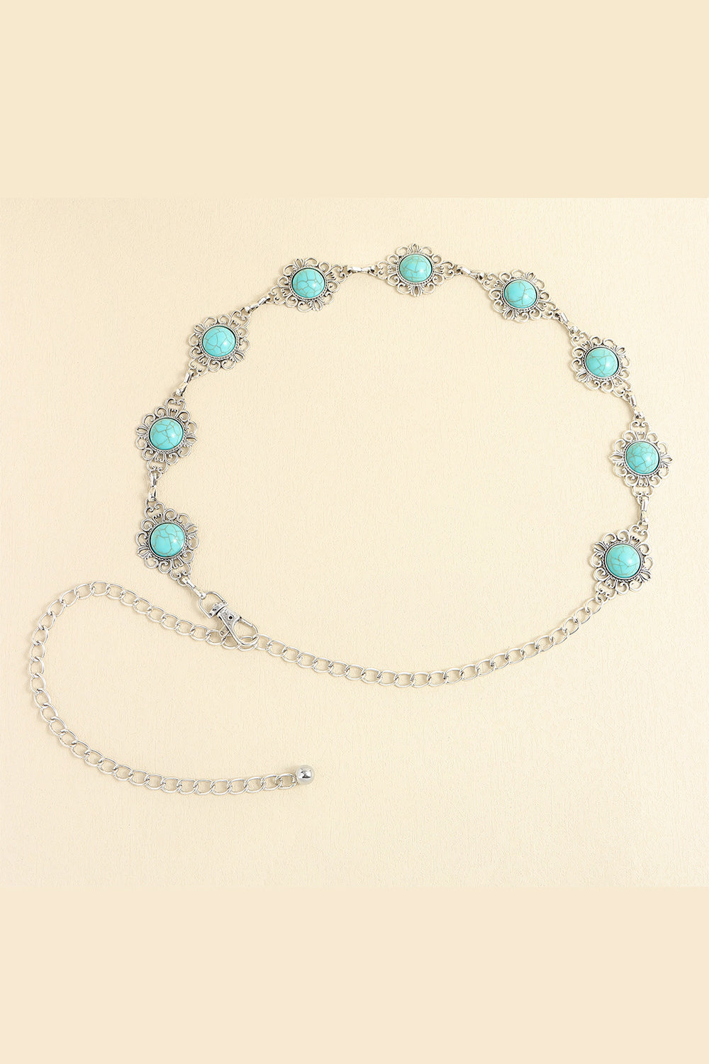 Vintage Turquoise Alloy Belt - The Boutie Shop