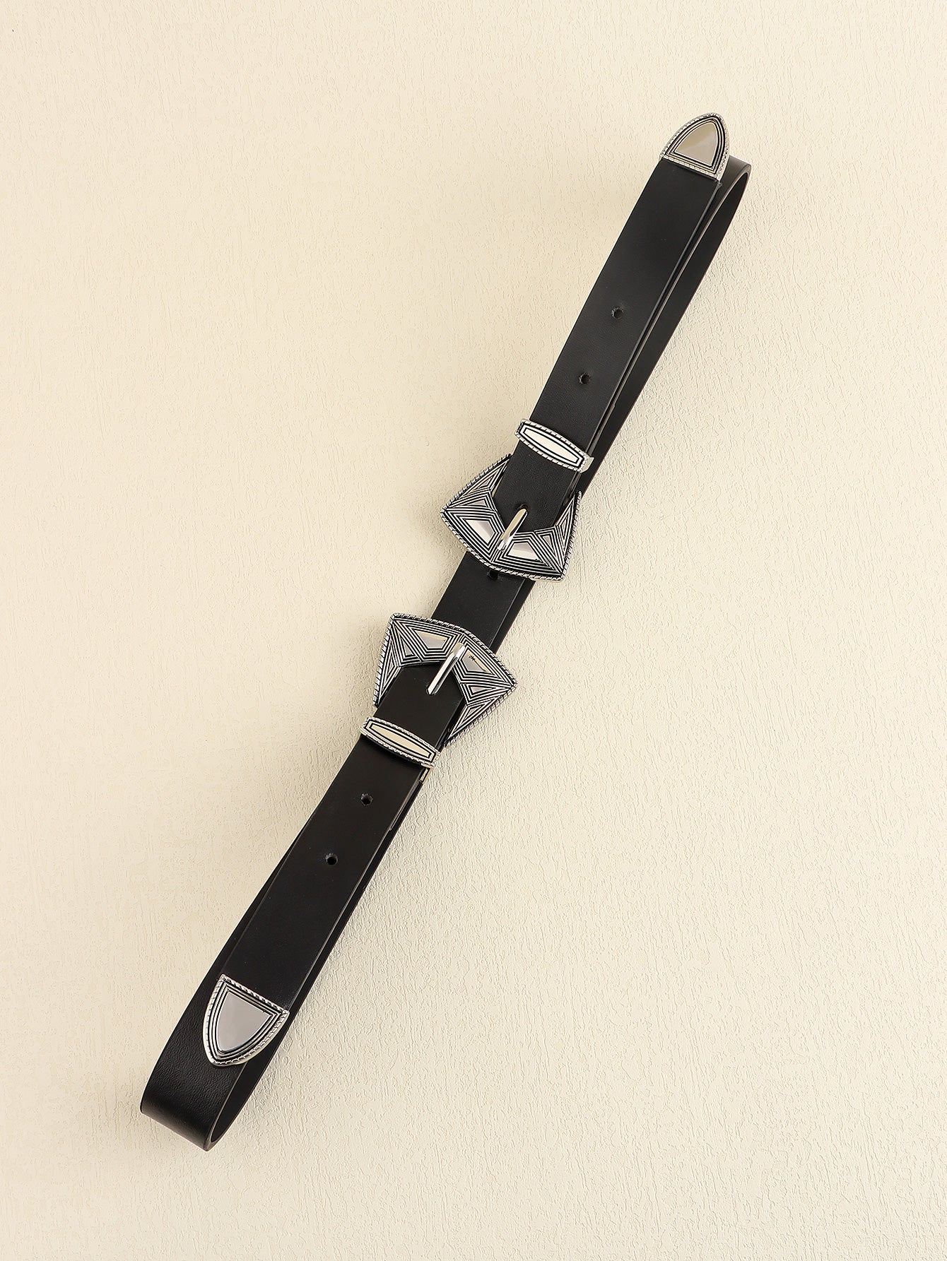 Double Buckle PU Leather Belt - The Boutie Shop