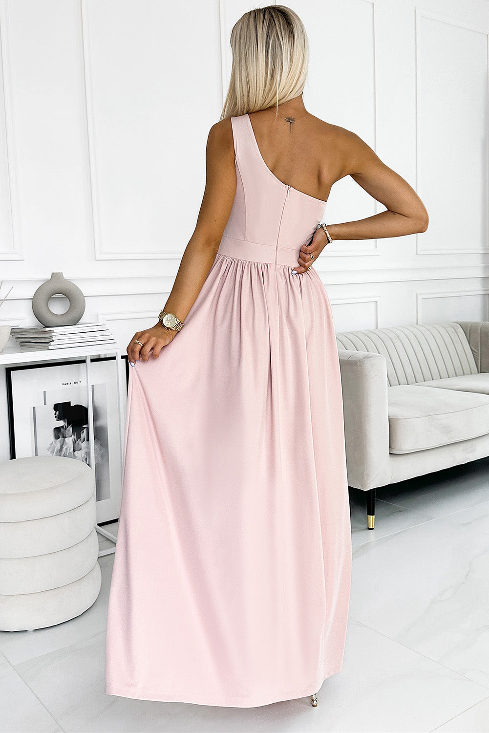 One-Shoulder Slit Maxi Dress - The Boutie Shop