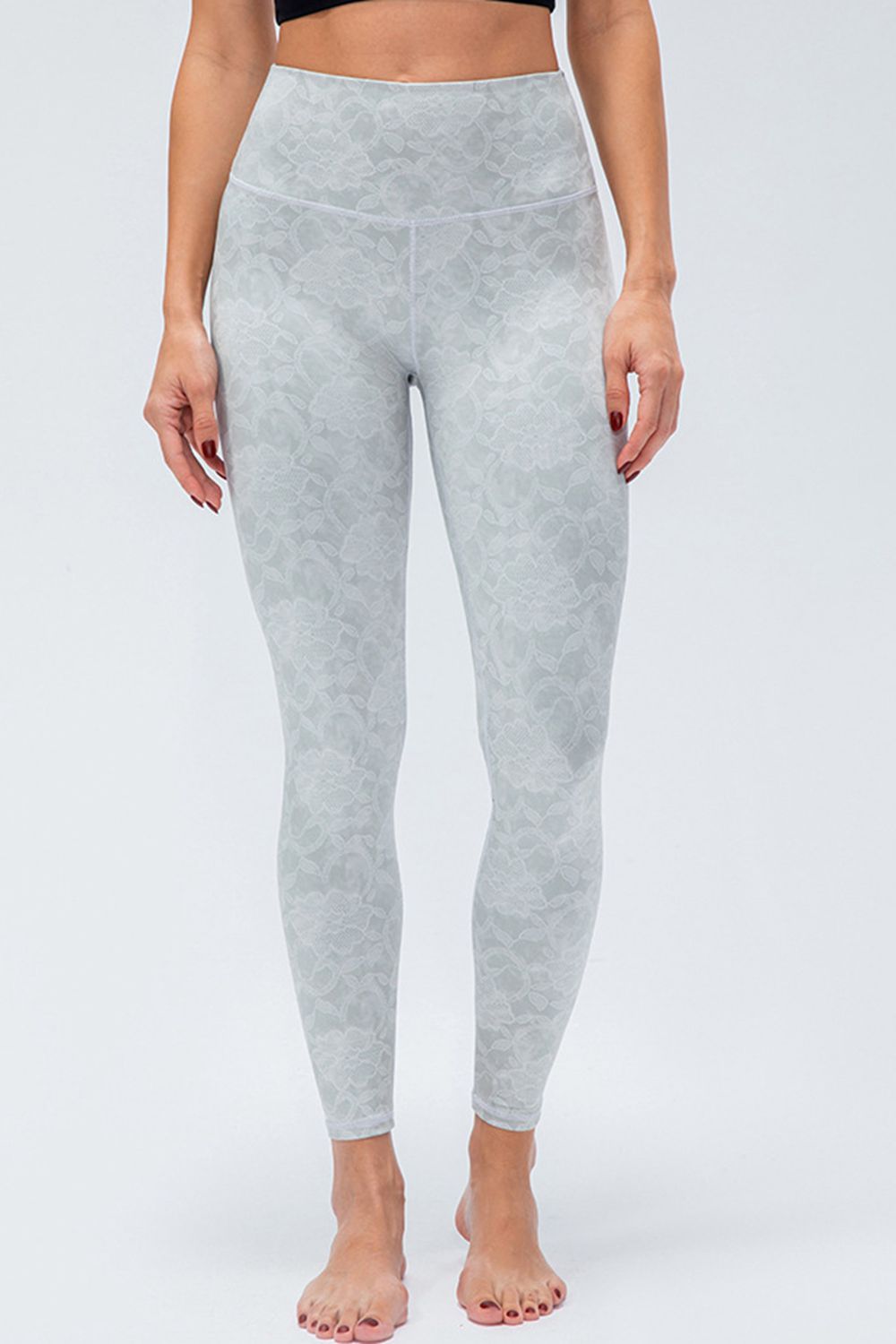 Wide Waistband Slim Fit Active Leggings - The Boutie Shop