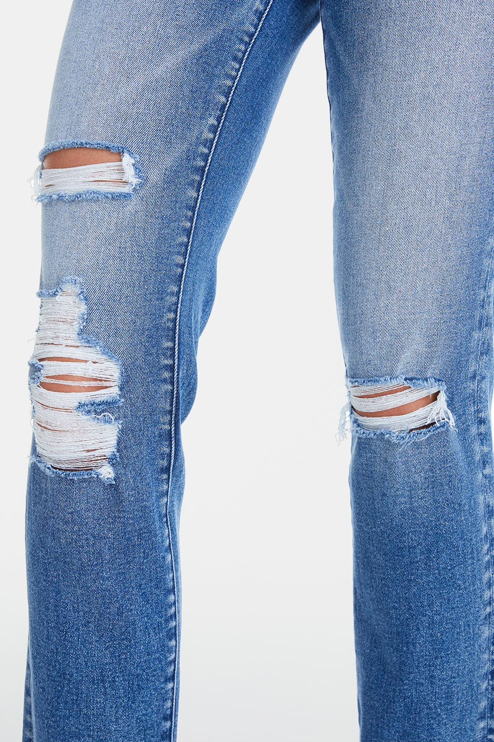 BAYEAS Full Size High Waist Distressed Cat's Whiskers Straight Jeans - The Boutie Shop