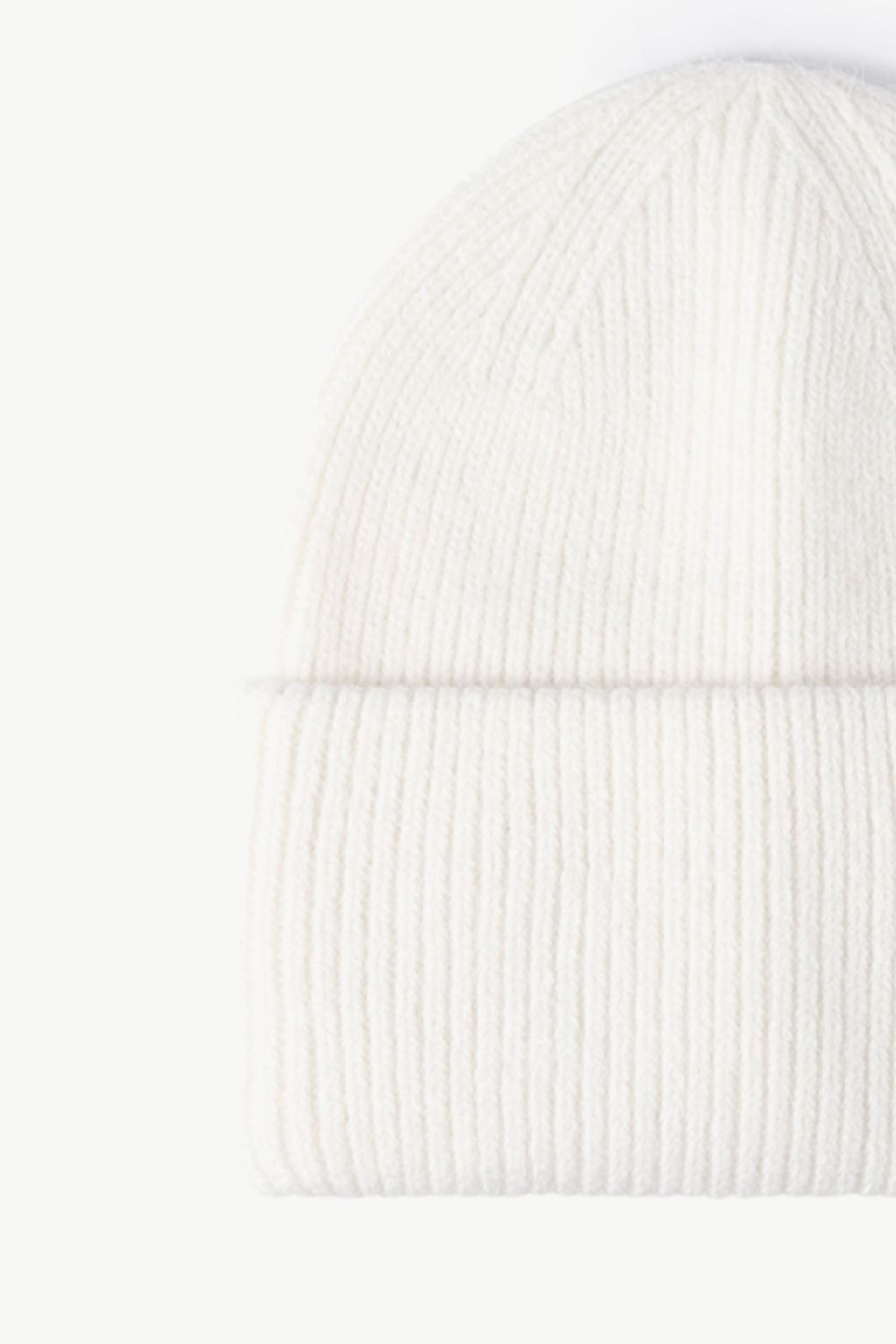 M Rib-Knit Cuff Beanie