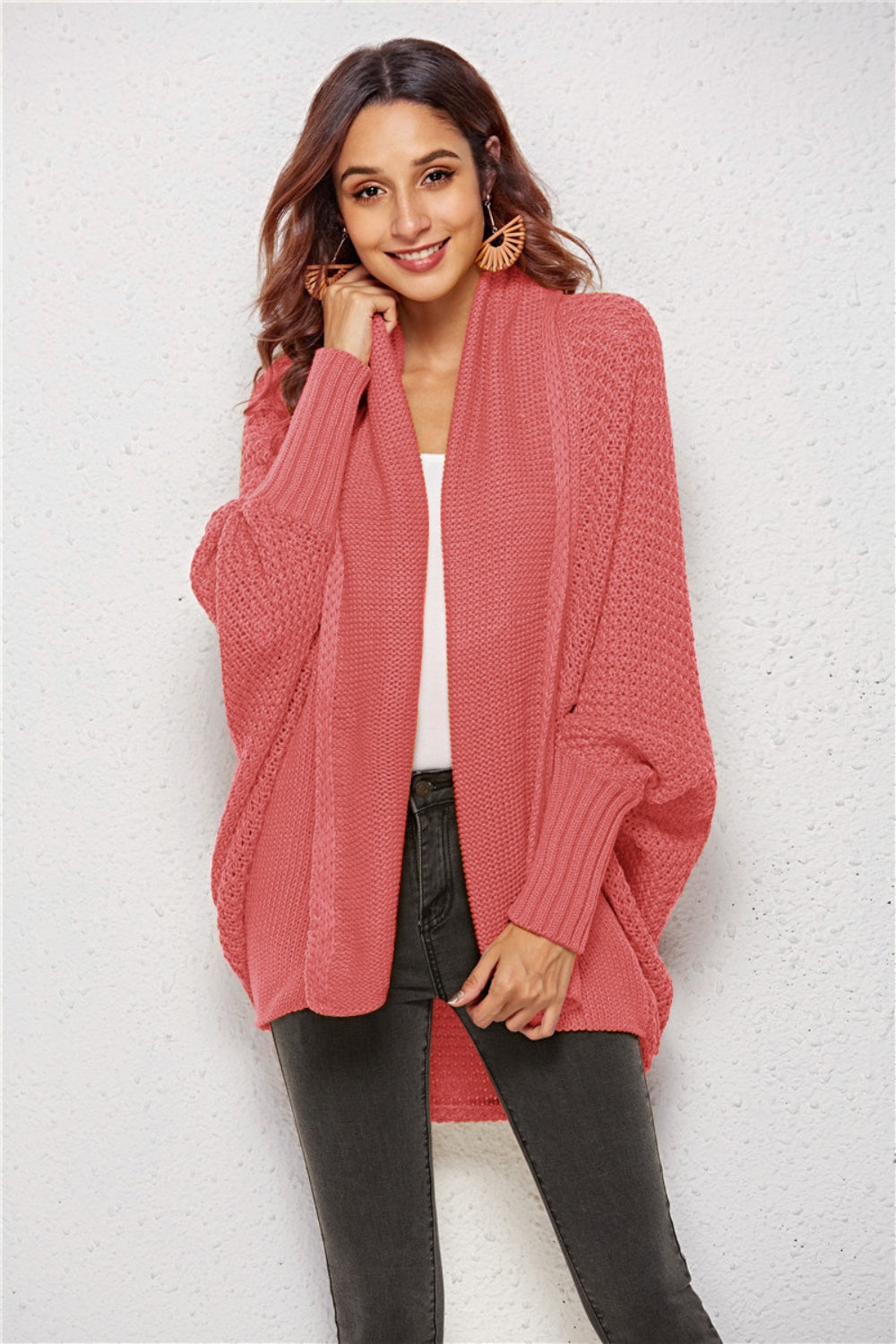 Angel Wings Open Front Batwing Sleeve Cardigan - The Boutie Shop