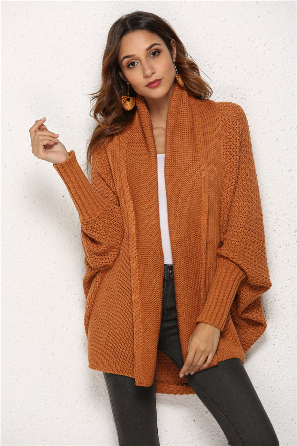 Angel Wings Open Front Batwing Sleeve Cardigan - The Boutie Shop