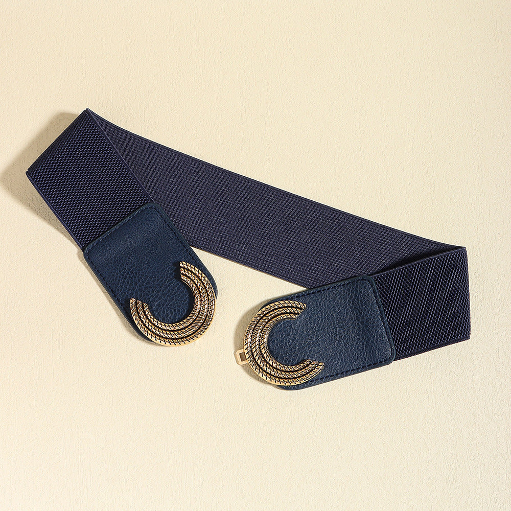 Double C Buckle Elastic Belt - The Boutie Shop