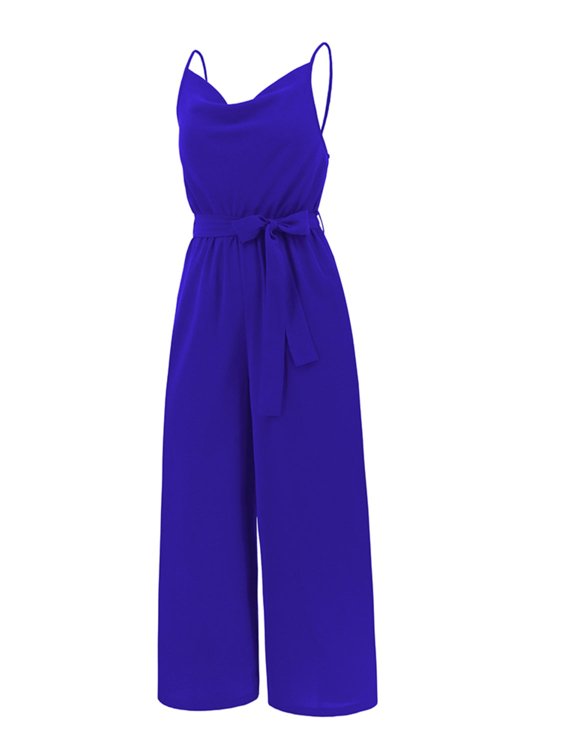 Tied Spaghetti Strap Wide Leg Jumpsuit - The Boutie Shop