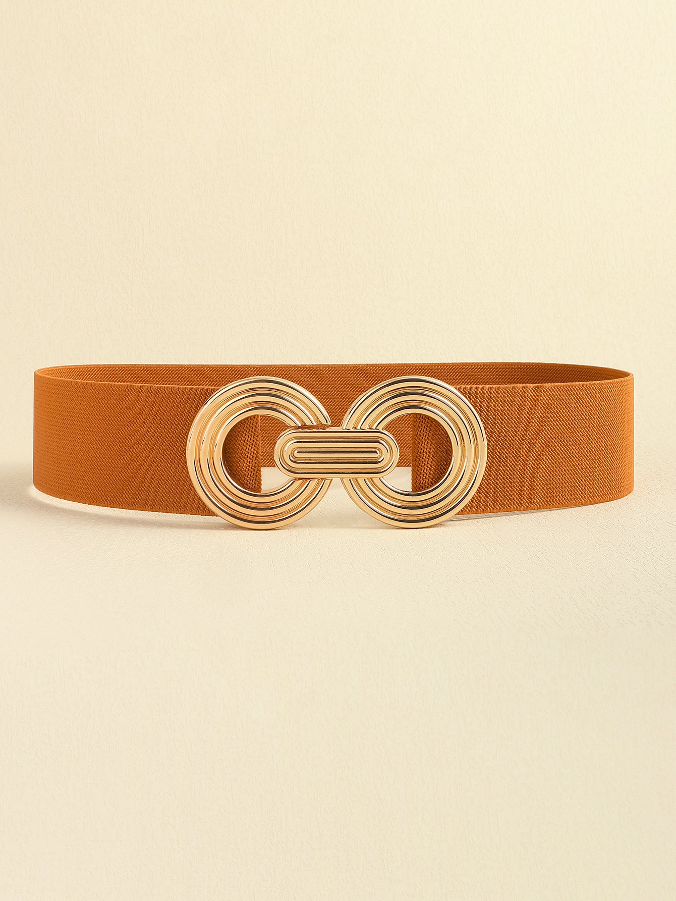 Geometric Buckle Elastic Wide Belt - The Boutie Shop