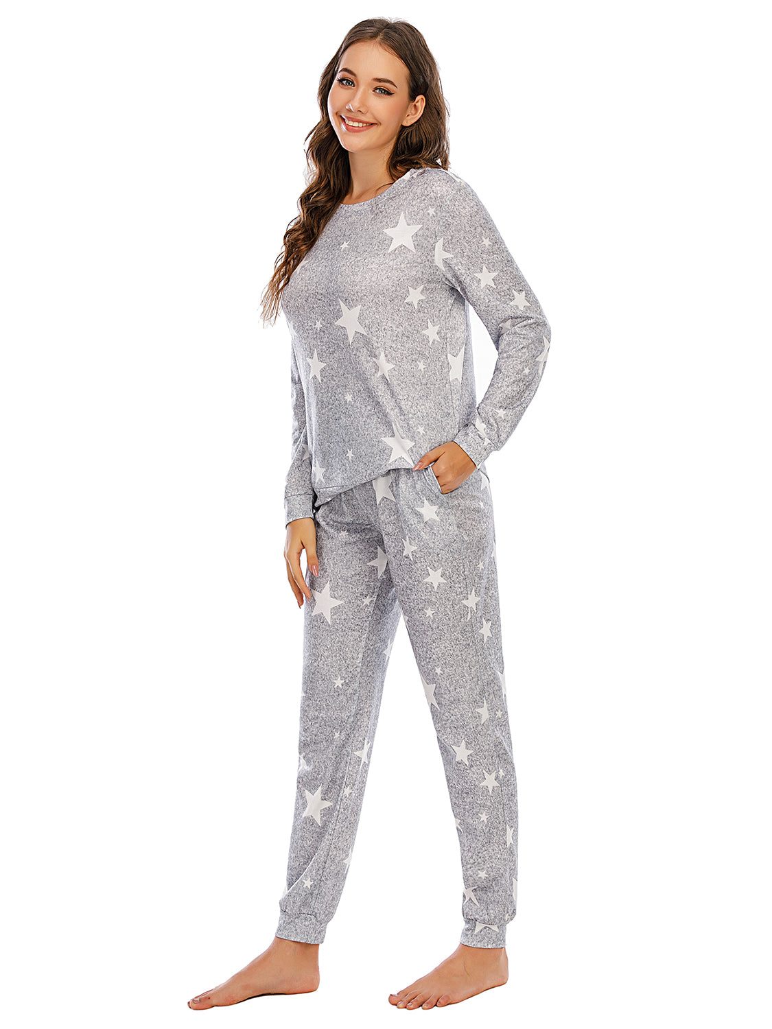 Star Top and Pants Lounge Set - The Boutie Shop