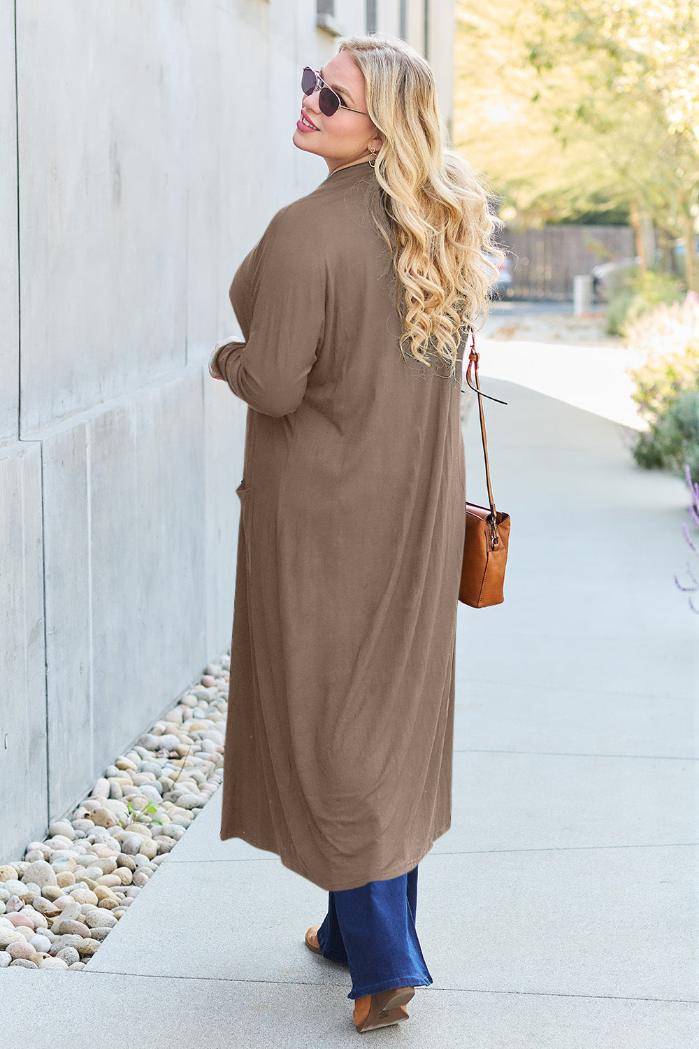 Basic Bae Full Size Open Front Long Sleeve Cover Up - The Boutie Shop