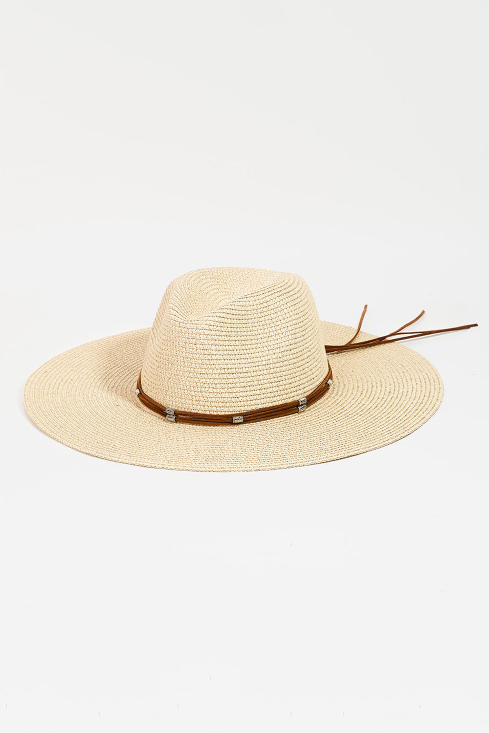 Fame Rope Strap Wide Brim Weave Hat - The Boutie Shop