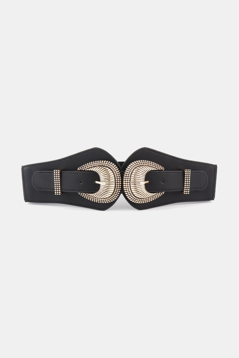 Shell Double Buckle Elastic Wide Belt - The Boutie Shop