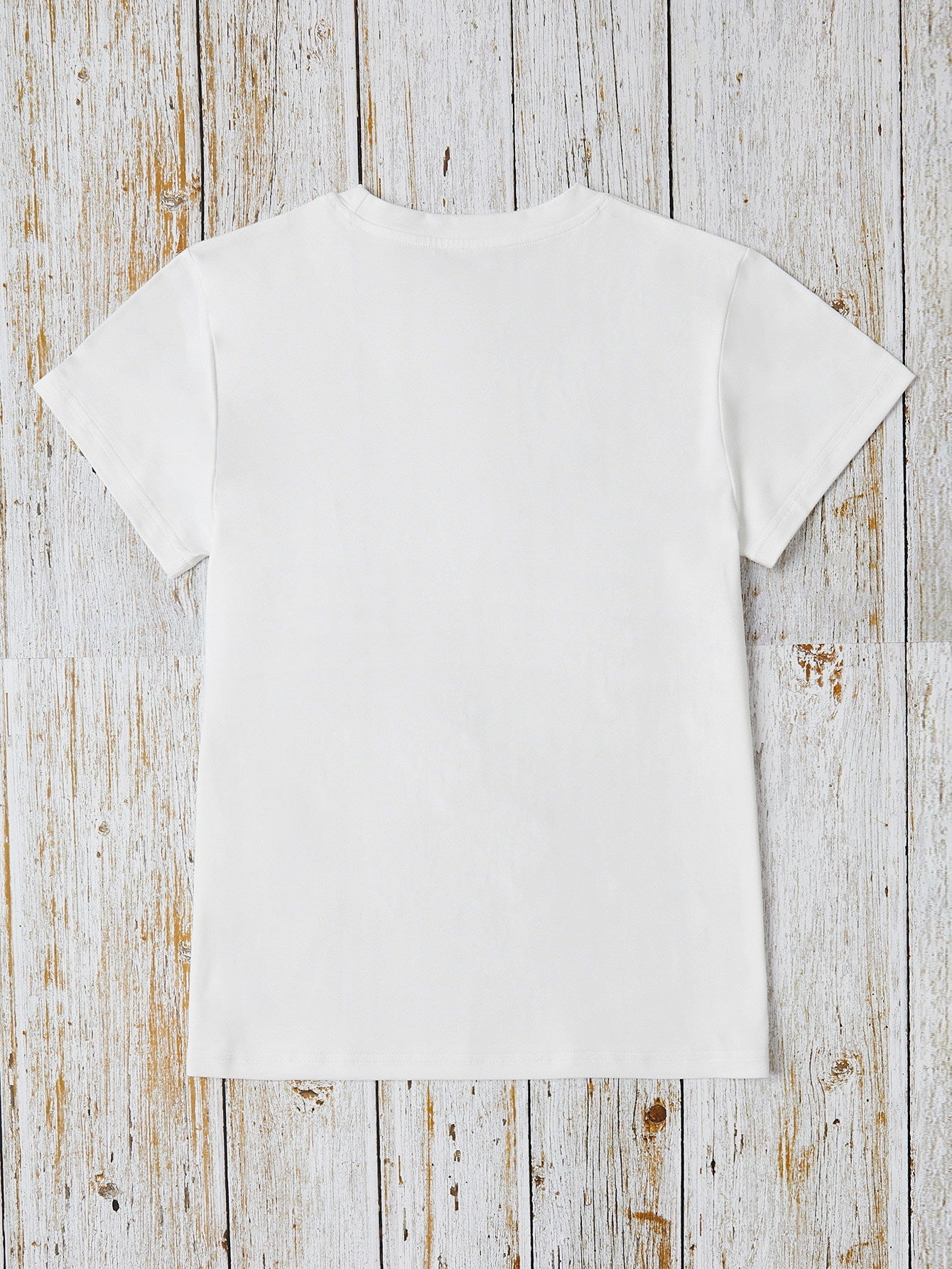 Letter Graphic Round Neck Short Sleeve T-Shirt - The Boutie Shop