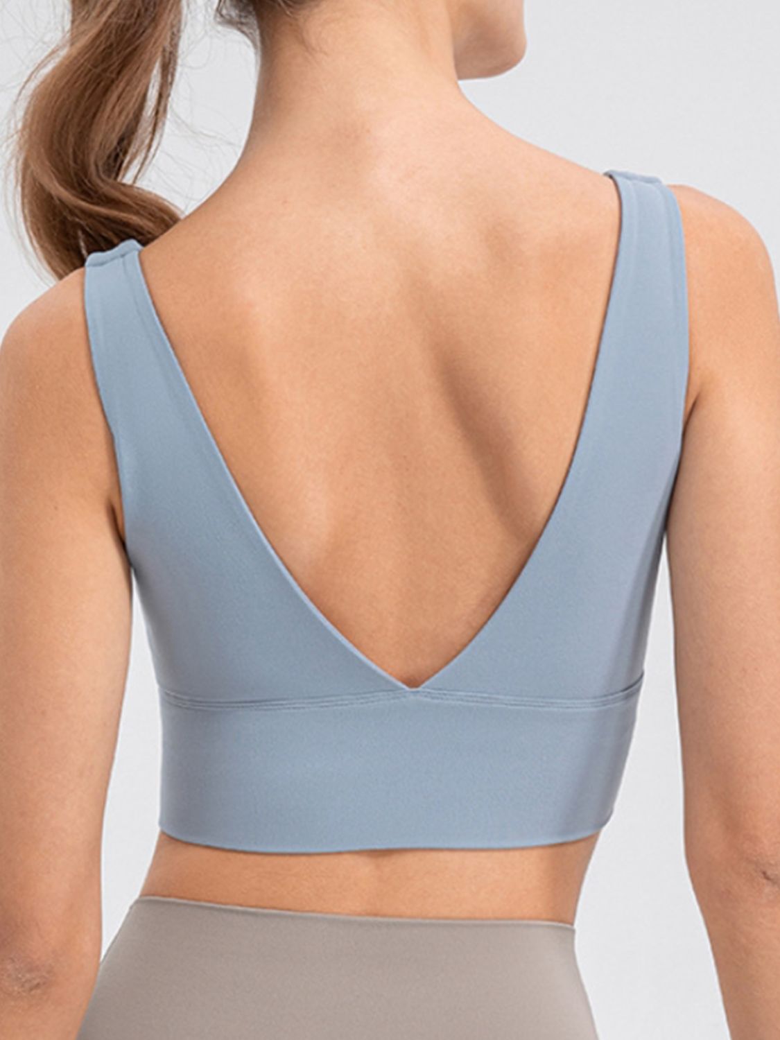 Scoop Neck Wide Strap Active Tank - The Boutie Shop