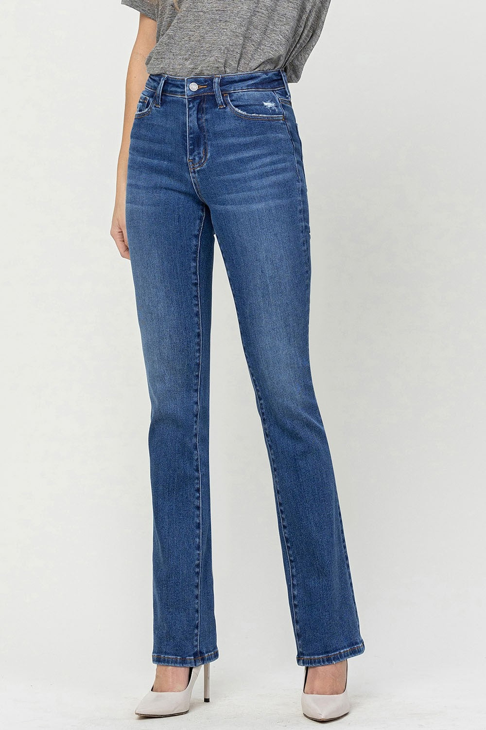 Vervet by Flying Monkey High Waist Bootcut Jeans - The Boutie Shop